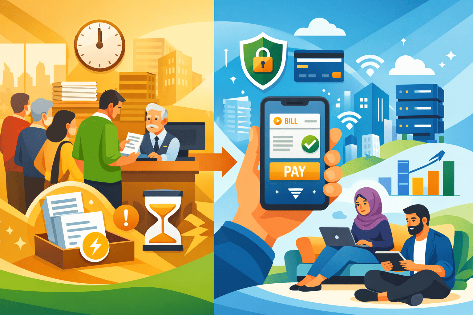 حلول رقمية مبتكرة لدفع فواتير الكهرباء