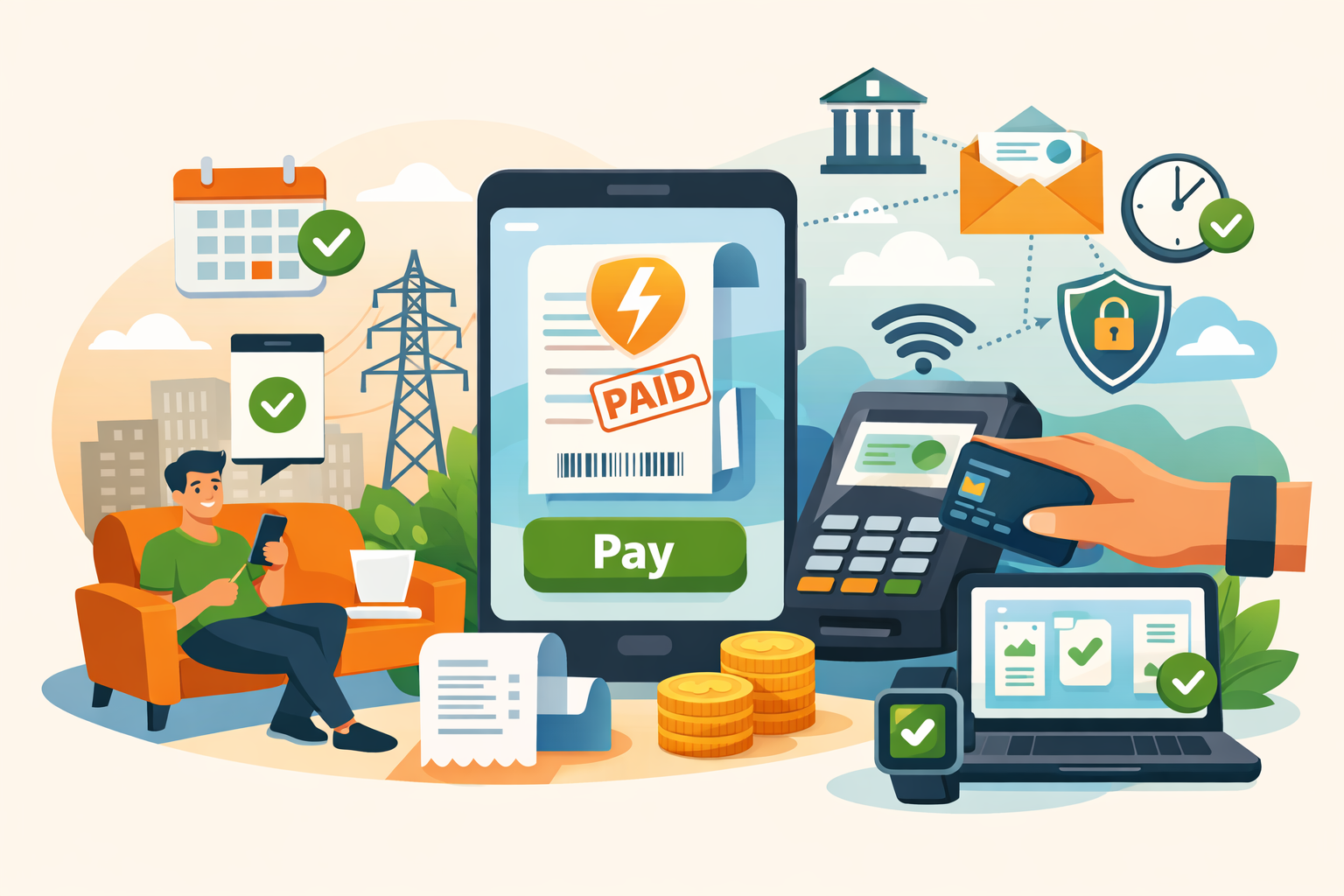 تجربة دفع سلسة لفواتير الكهرباء من Growquemuj.